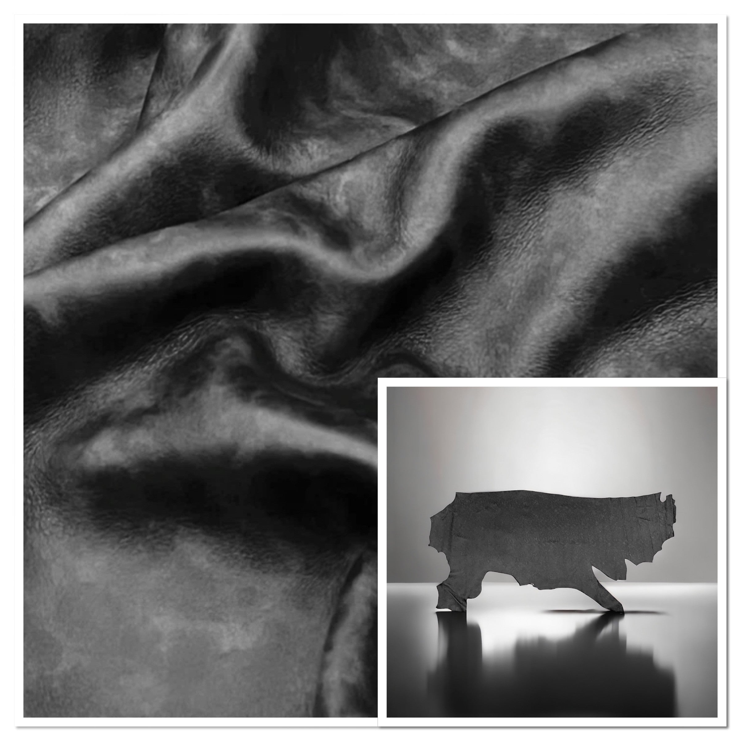 Conquest Oilskin : Leather Cow Side with Mottled Finish, 1.4-1.6mm (Ex Pittards Stock)