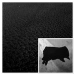 Black Pig-Print Cow Side : Slightly Oiled Vegetable-Tanned Leather 3.0-3.5mm (Ref-gh.eol)