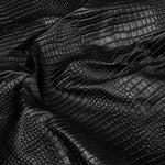 Embossed Leather Lambskin Caiman Black : (1.0-1.2mm) Ref-gh.eol ParisCroc