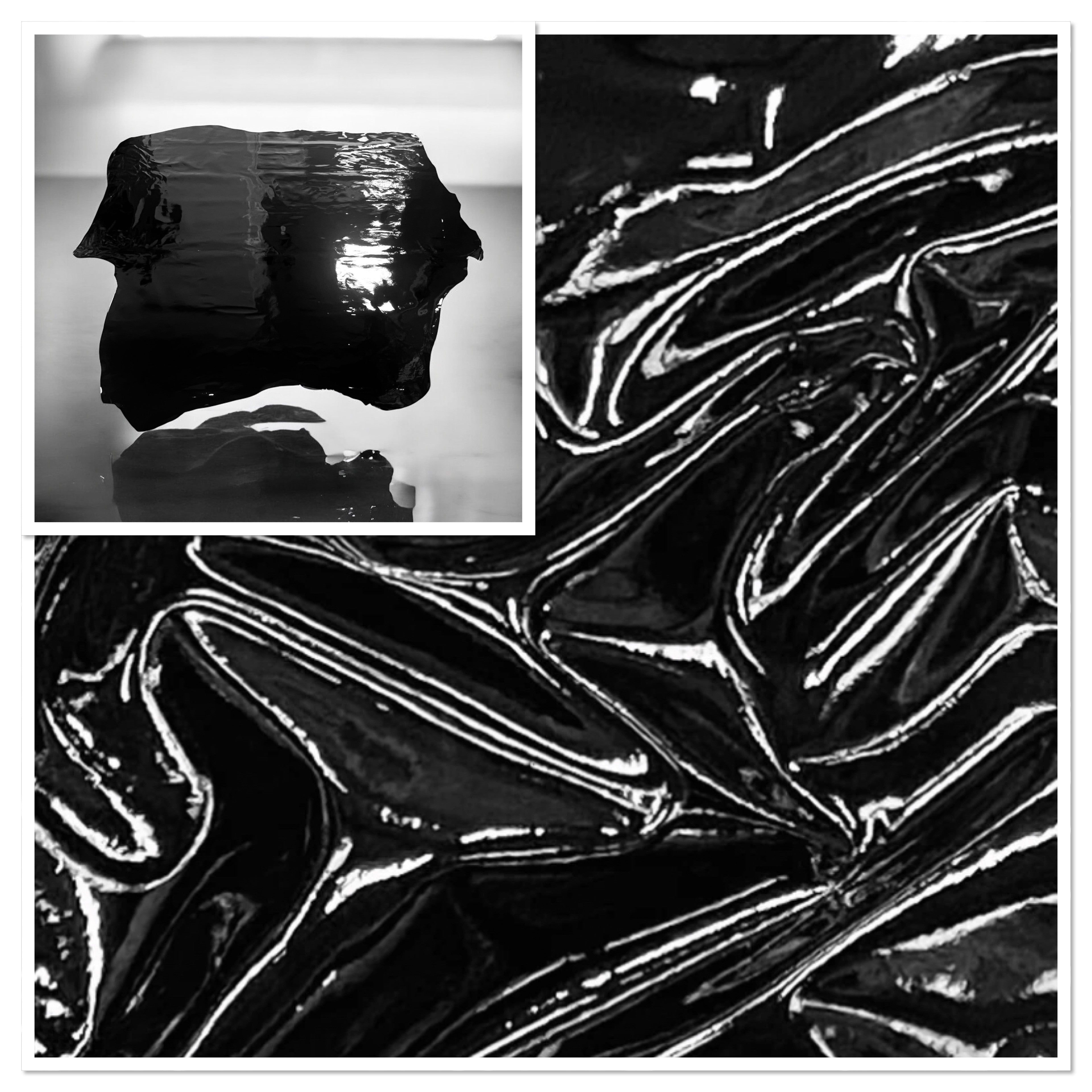 Black Patent Leather Pig Skin: (0.6-0.7mm 1.5oz) 15