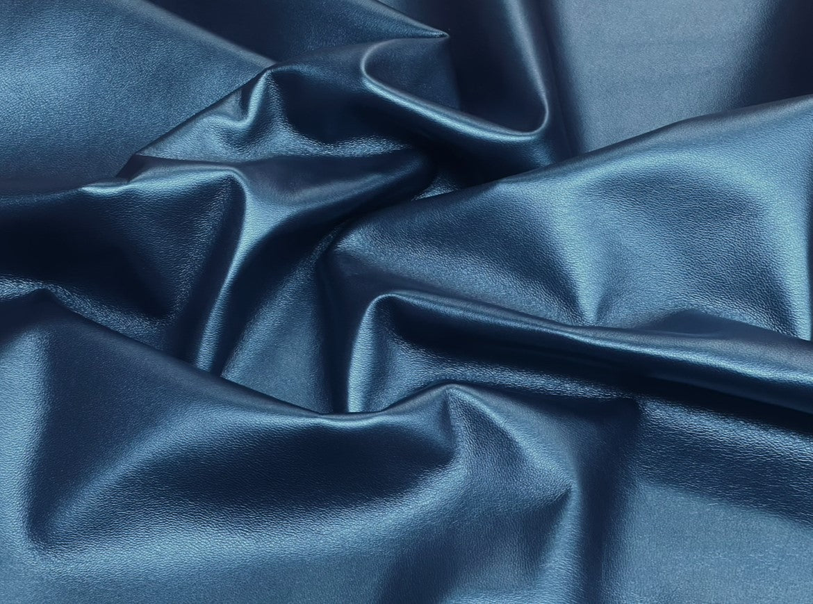 Pearlised Petrol Blue, Leather Skin: Italian Lamb Nappa (0.6-0.7mm 1.5oz) 9