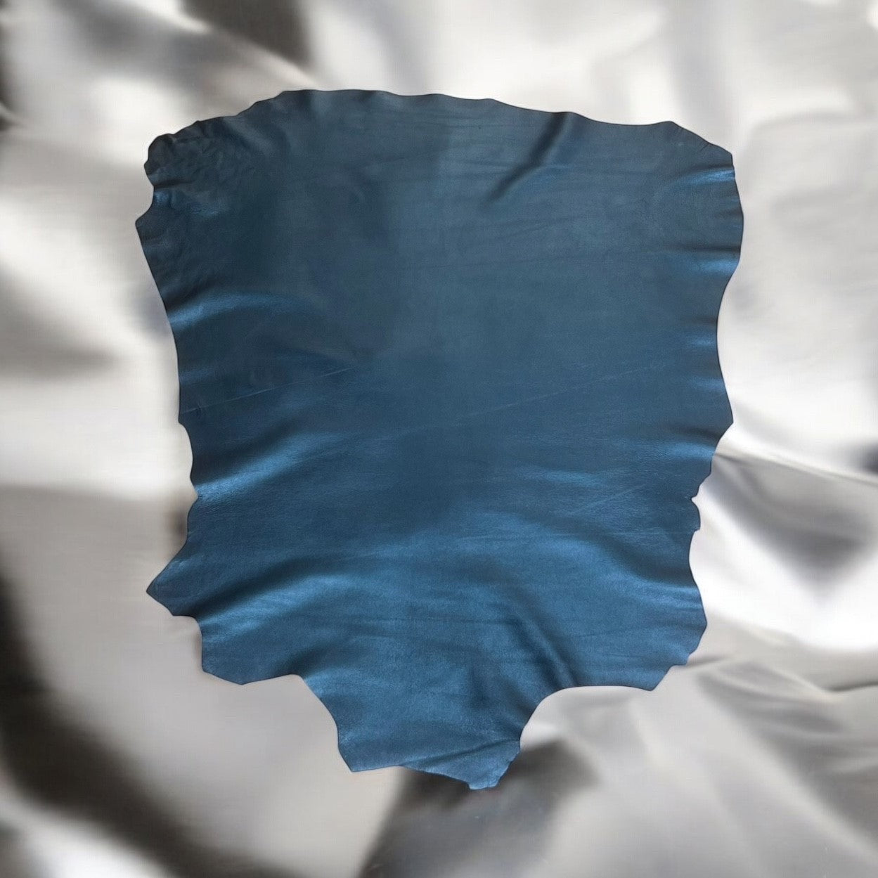 Pearlised Petrol Blue, Leather Skin: Italian Lamb Nappa (0.6-0.7mm 1.5oz) 9