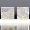 Gold Distressed, Metallic Foiled Leather Pig Skin : (0.6-0.7mm 1.5oz) 15