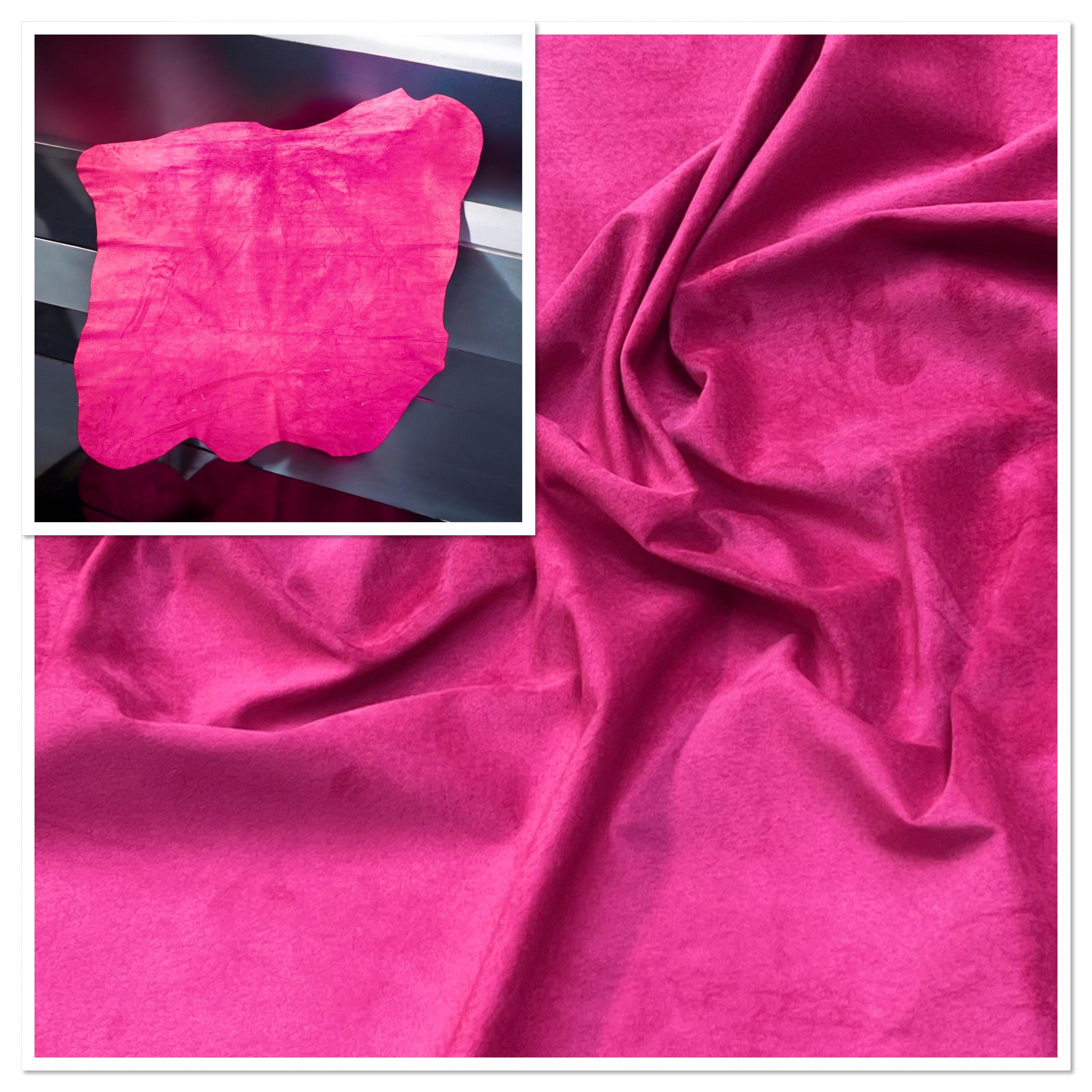 Fuchsia,  Pig Suede : (0.5-0.6mm 1.5oz) 15