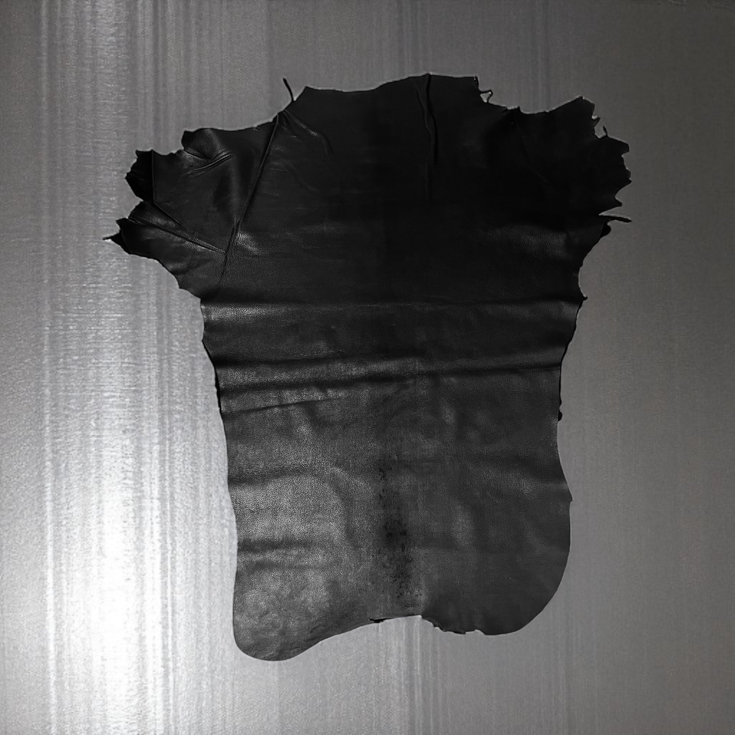 Ex Pittards Goat Leather : Black 1.0- 1.1mm Water Resistant Leather (Ex Pittards Stock)