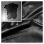Ex Pittards Goat Leather : Black 1.0- 1.1mm Water Resistant Leather (Ex Pittards Stock)