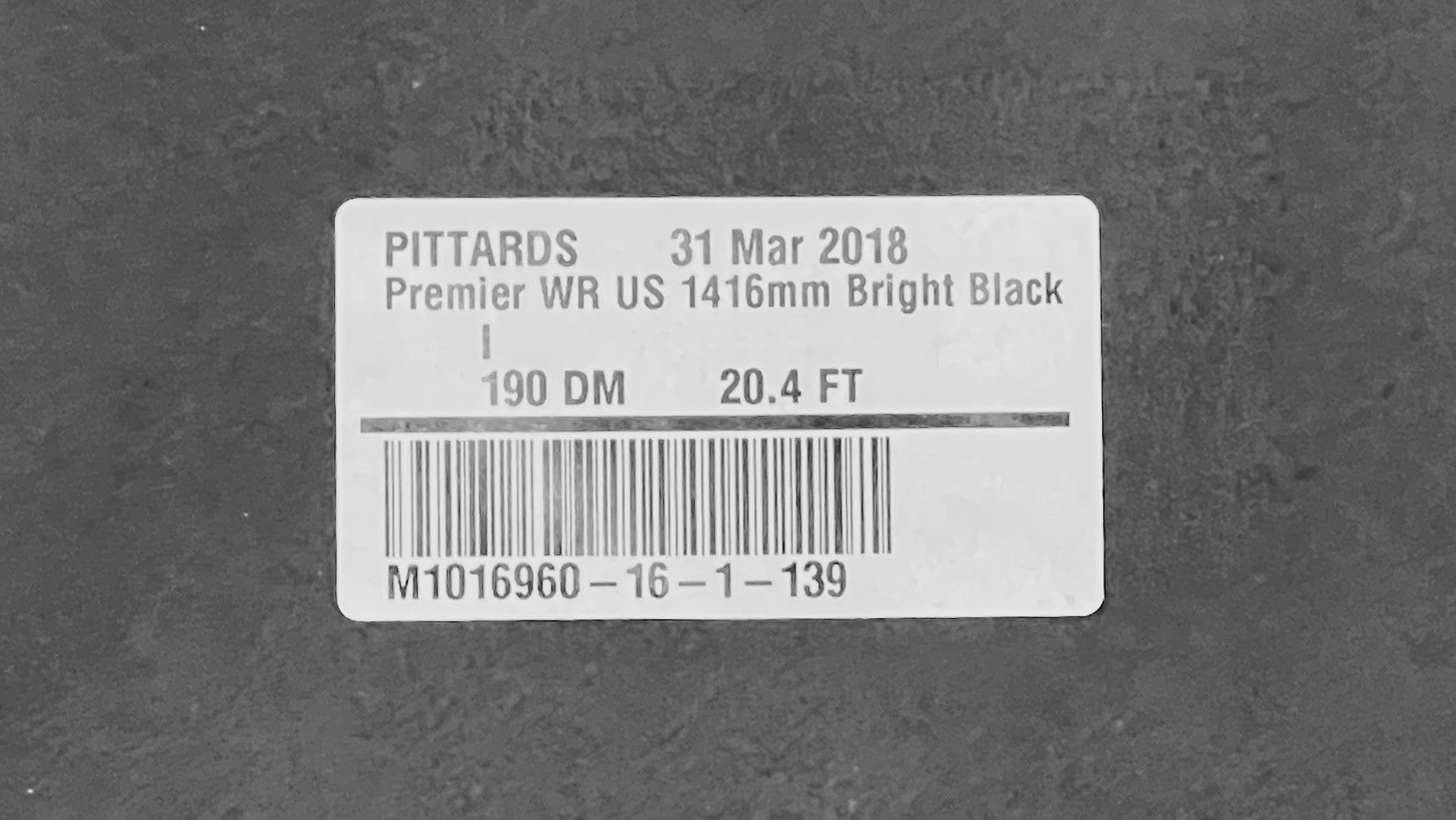 Premier Bright Black, Firm Printed Grain Leather Cow Side : 1.4-1.6mm (Ex Pittards Stock)