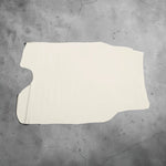 Cream Semi-Firm Printed Grain Leather Cow Hide with the belly removed : 1.5mm (Ref-gh.eol)