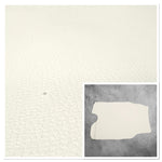 Cream Semi-Firm Printed Grain Leather Cow Hide with the belly removed : 1.5mm (Ref-gh.eol)