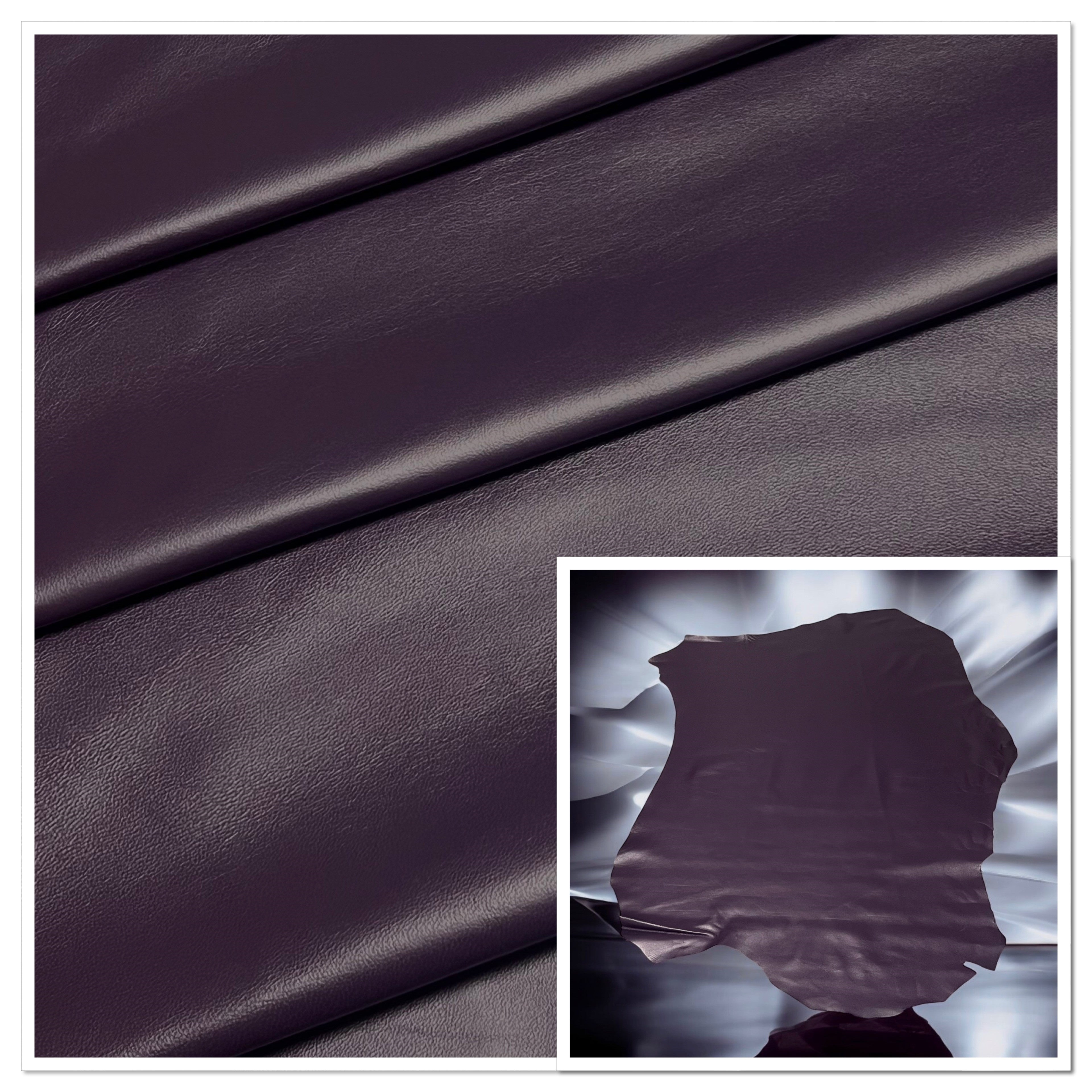 Valencia Purple, Leather Lambskin: Italian Lamb Nappa (0.6-0.7mm 1.5oz) 10