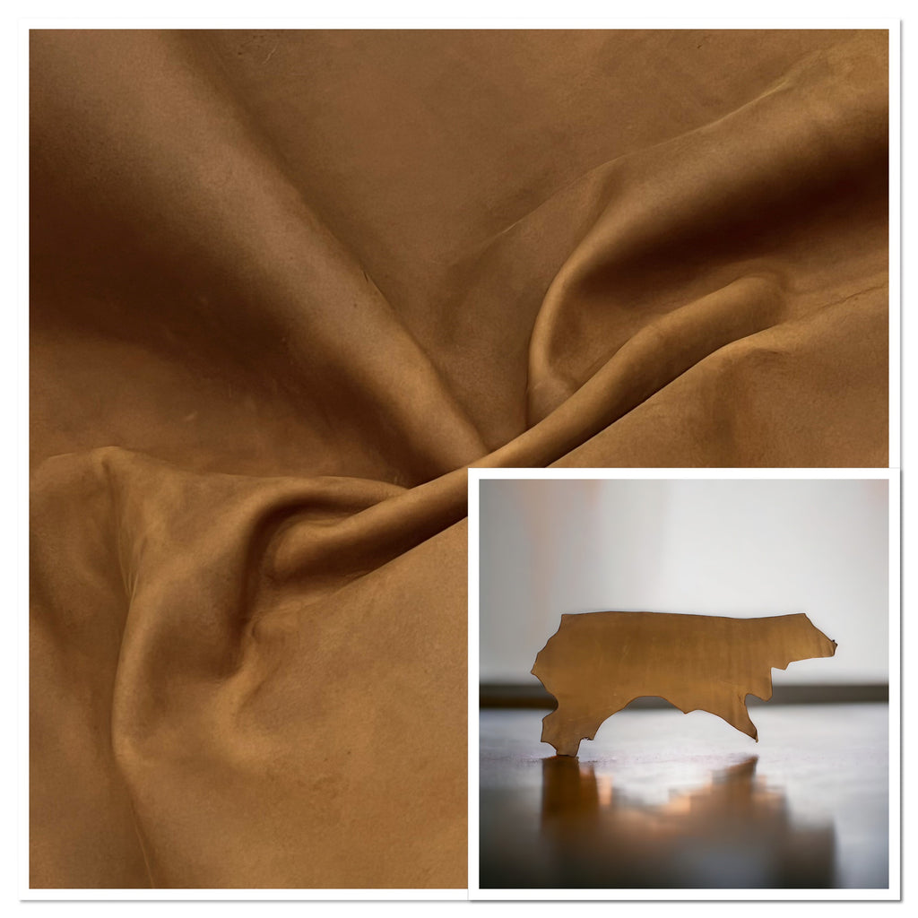 Ranger (Pittards Version) Taupe-Blaze : Leather Cow Side with Nubuck Appearance, 1.4-1.6mm (Ex Pittards Stock)