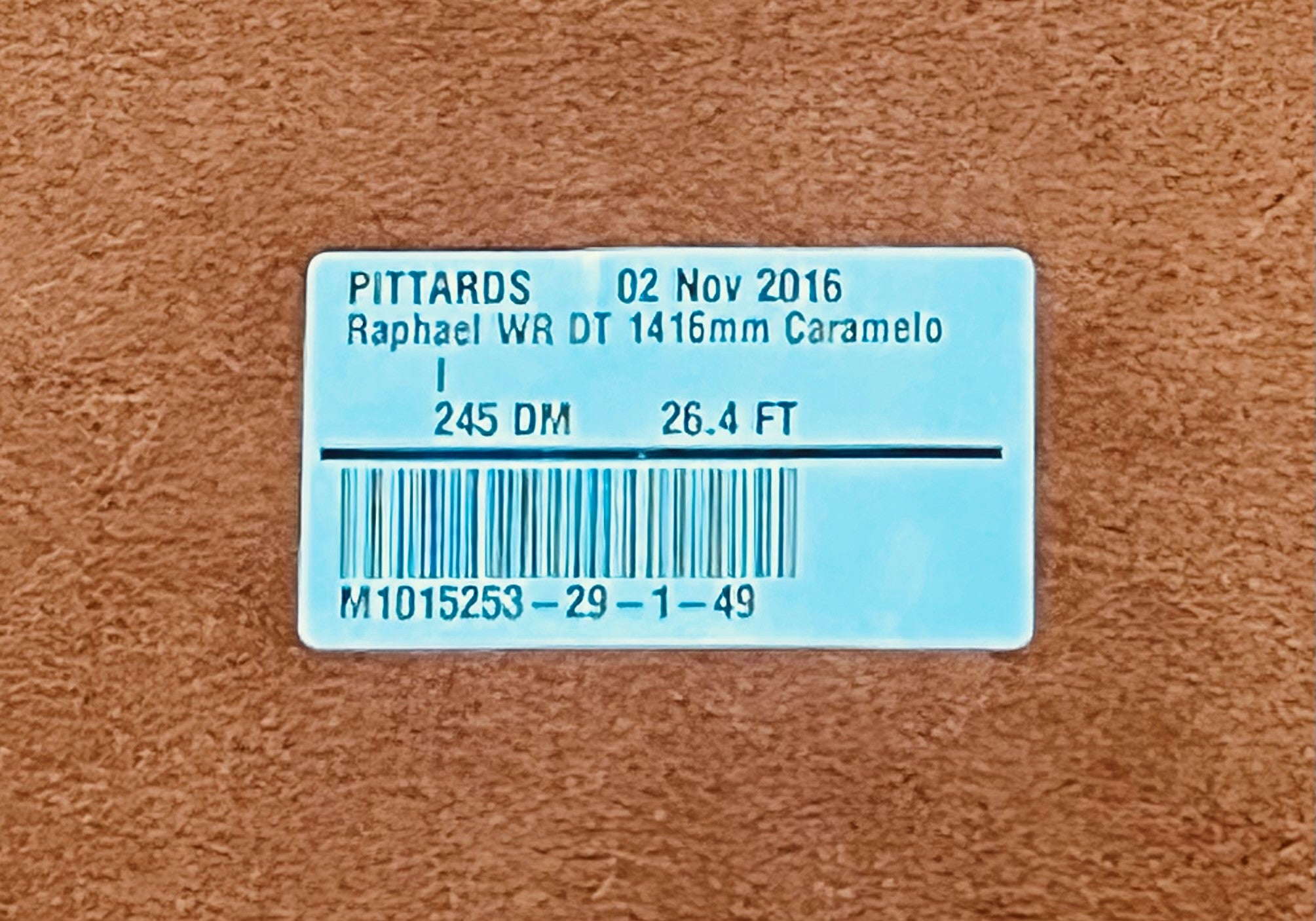 Raphael Caramelo : Leather Cow Side with Smooth Grain,1.2-1.4mm or 1.4-1.6mm (Ex Pittards Stock)