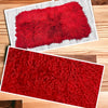 Red Mongolian Sheepskin Plate : (120cm L x 60cm W) Perfect As Rugs & Throws or Making Cushions and Garments.