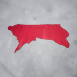 Red Embossed Grain Leather Cow Side : 1.8-2.0mm (Ref-gh.eol)