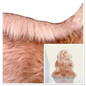 Rosa-Pink Sheepskin Rugs: Premium Quality Sheepskin Rugs for any Room (65cm x 95cm)