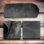 Black Vegetable Tanned Buffalo Leather With Distressed Finish : (3.5-4.0mm 9-10 oz). Savanna 10