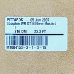 Scorpion Mustard : Pull-up Leather Cow Side with a Water Repellent Surface 1.4/1.6mm (Ex Pittards Stock)