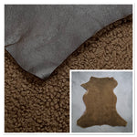 Small Merino Brown : 10mm Curly Wool 6x Piece Sheepskin Bundle with Distressed Nappalan Reverse (Ref-gh.eol) Bundle 640