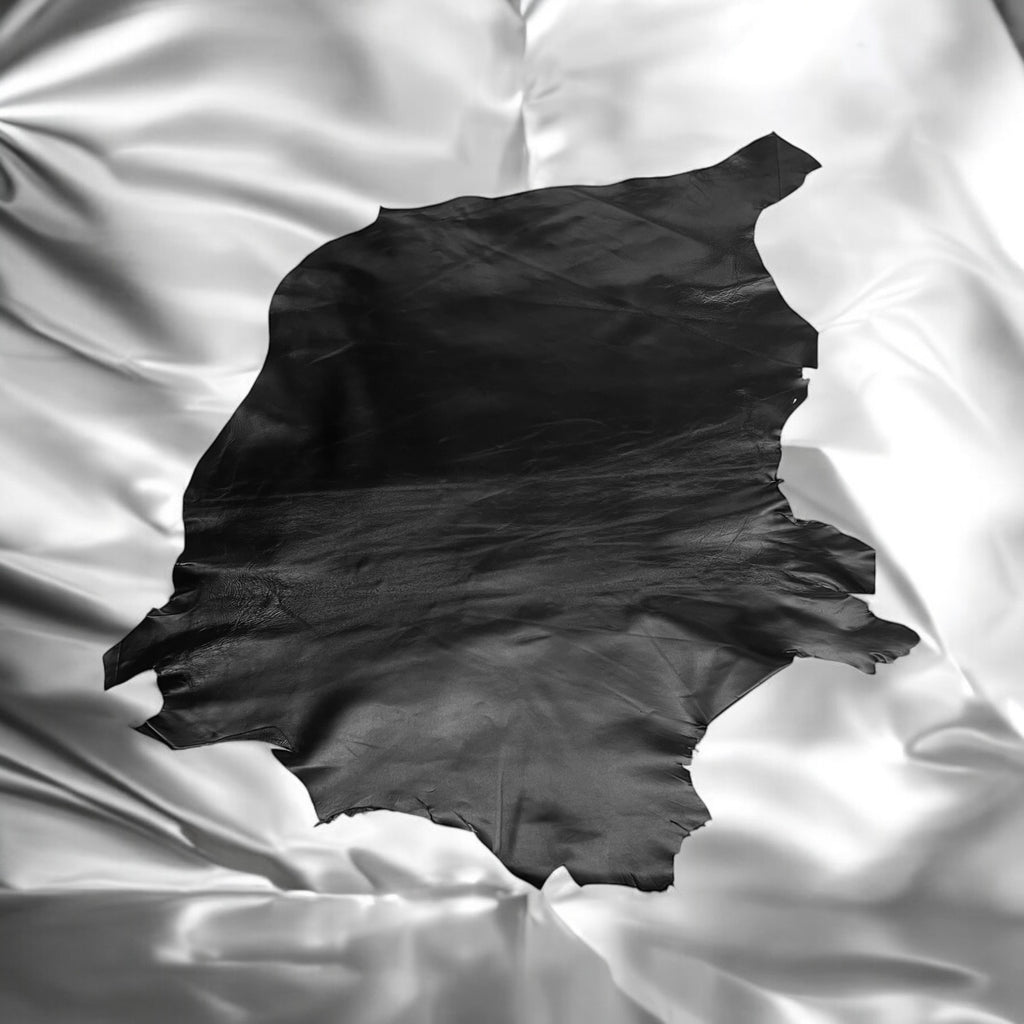 Black Softy Shoe Leather 0.8-1.0mm (Ex Pittards Stock)