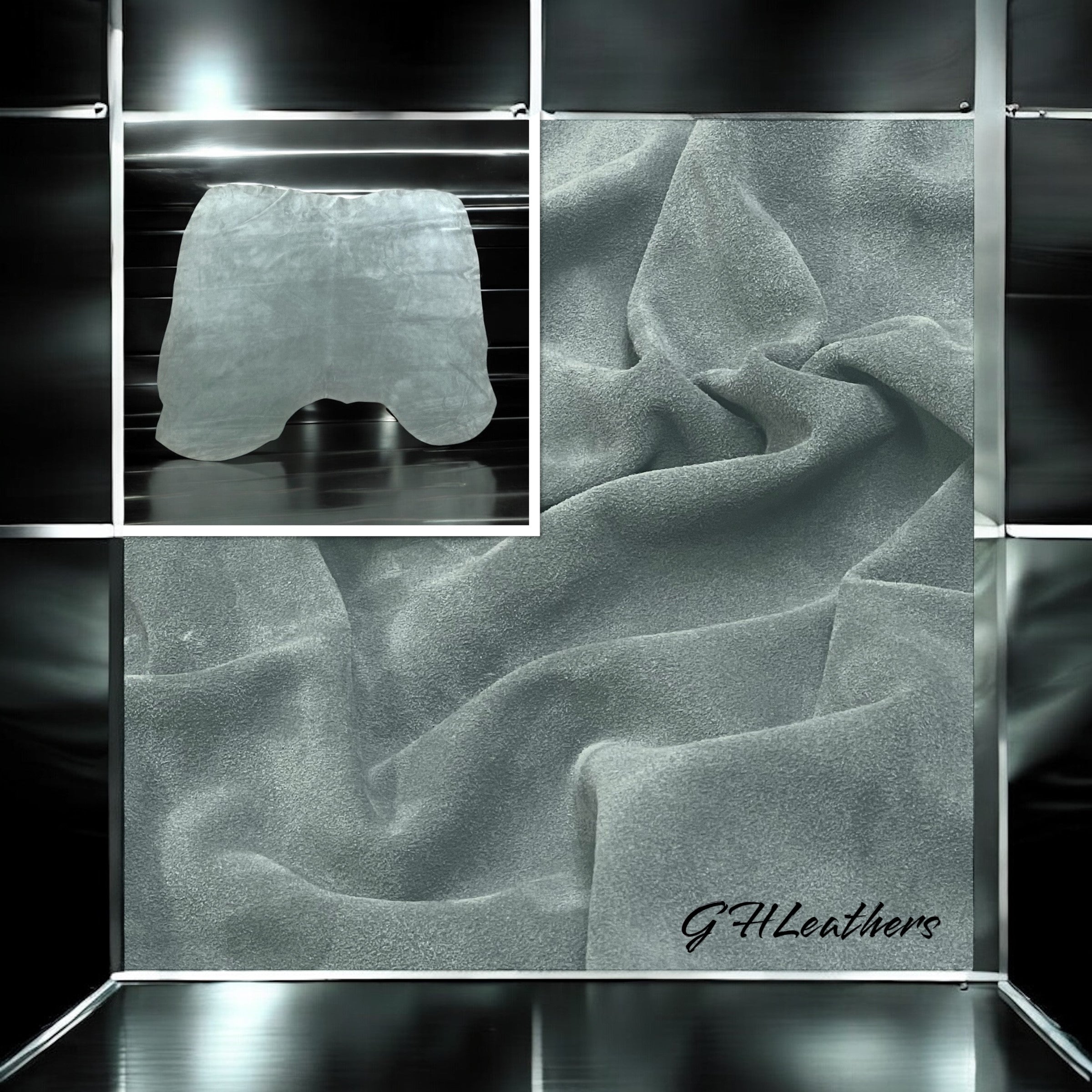 Steel, Split Suede : (1.1mm-1.2mm 3oz) 15