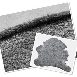 Upholstery Sheepskin Stone, Curly Wool Shearling : (30mm) 10