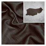 Tak-Room Black or Brown Leather Hide - Oily Waxy Natural Grain Grippy Cowhide 1.8-2.0mm (Ref-gh.eol)