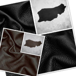 Tak-Room Black or Brown Leather Hide - Oily Waxy Natural Grain Grippy Cowhide 1.8-2.0mm (Ref-gh.eol)