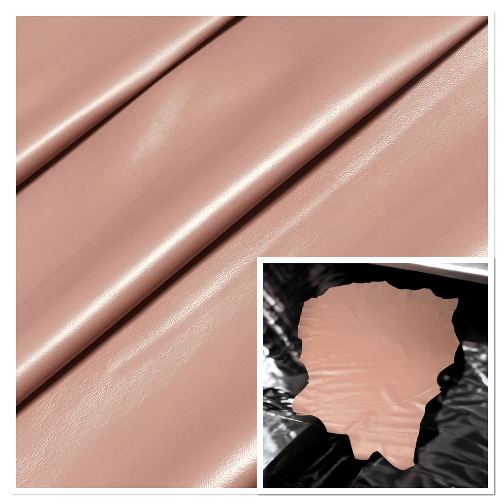 Valencia Taupe, Leather Lambskin : Italian Lamb Nappa (0.6-0.7mm 1.5oz) 10