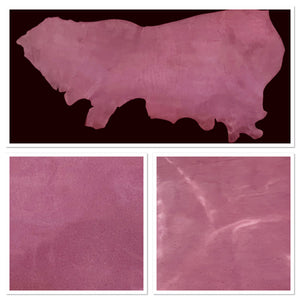 Pink, Texas Crazy Horse : South American Pull Up Leather Cow Side : (1.8-2.0mm 5oz) 25