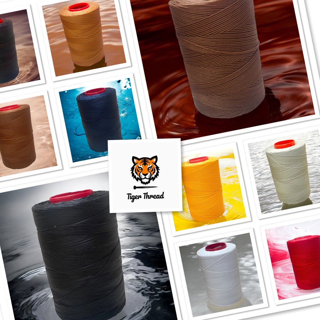 0.8mm Tiger Thread Ritza25! 500 Metres (Full Spool) The Favourite Waxed Hand Sewing Thread Among Leather Workers.