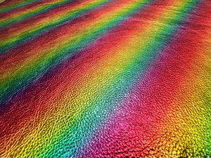 Vegas Rainbow, Full Grain Foiled Cow Side : (0.9-1.1mm 2.5oz) 24