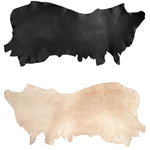 Black, Spray Dyed With Natural Backs : Veg Tanned Leather Cow Side (2.4-2.8mm 6-7oz) 25