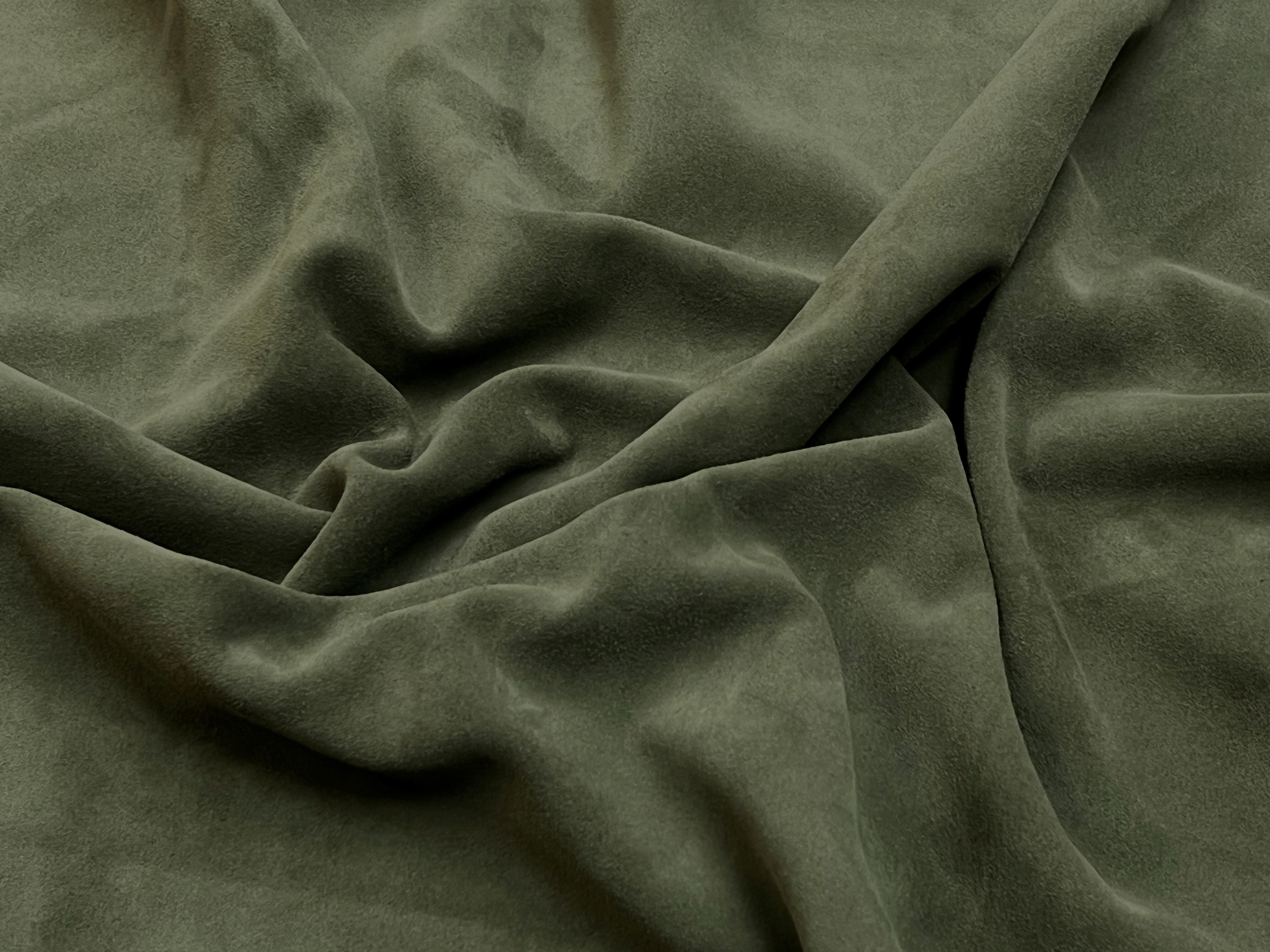 Olive, Washable Split Suede : (1.1mm-1.2mm 3oz) 15