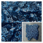 Blue Washed Crinkle Pigskin Leather 0.6-0.8mm (Ref-gh.eol)