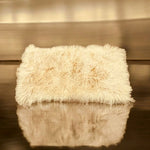 Beige Mongolian Sheepskin Plate : (120cm L x 60cm W) Perfect As Rugs or Making Cushions and Garments.