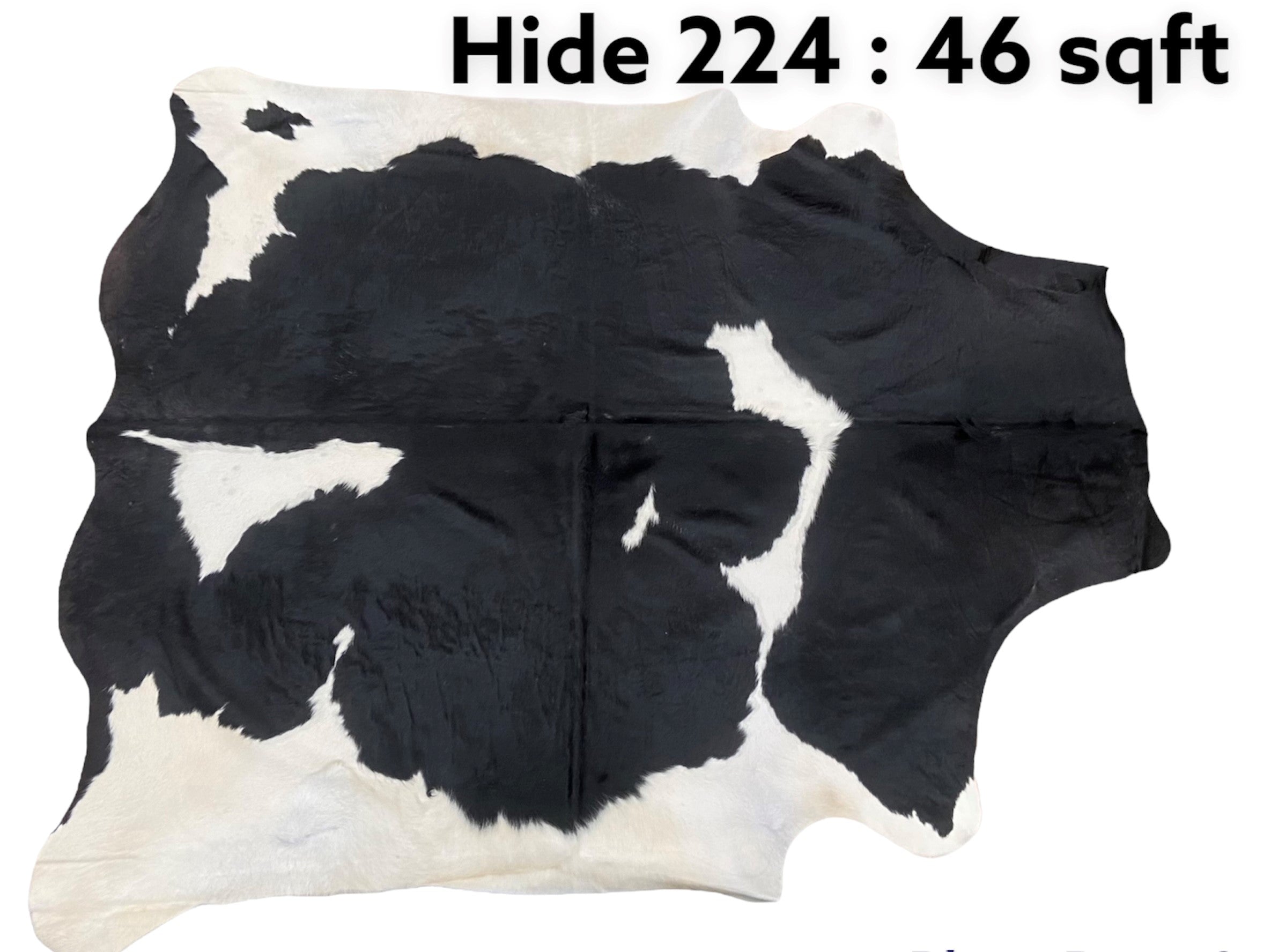 Natural Hair On Cow Hide : This Hide Is Perfect For Wall Hanging, Leather Rugs, Leather Upholstery & Leather Accessories. (Hide224)