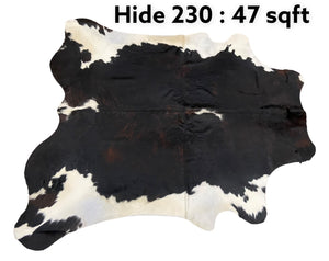 Natural Hair On Cow Hide : This Hide Is Perfect For Wall Hanging, Leather Rugs, Leather Upholstery & Leather Accessories. (Hide230)