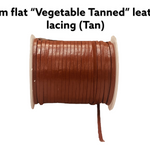 Vegetable Tanned "Flat" Leather Lacing Variants (3mm or 6mm).
