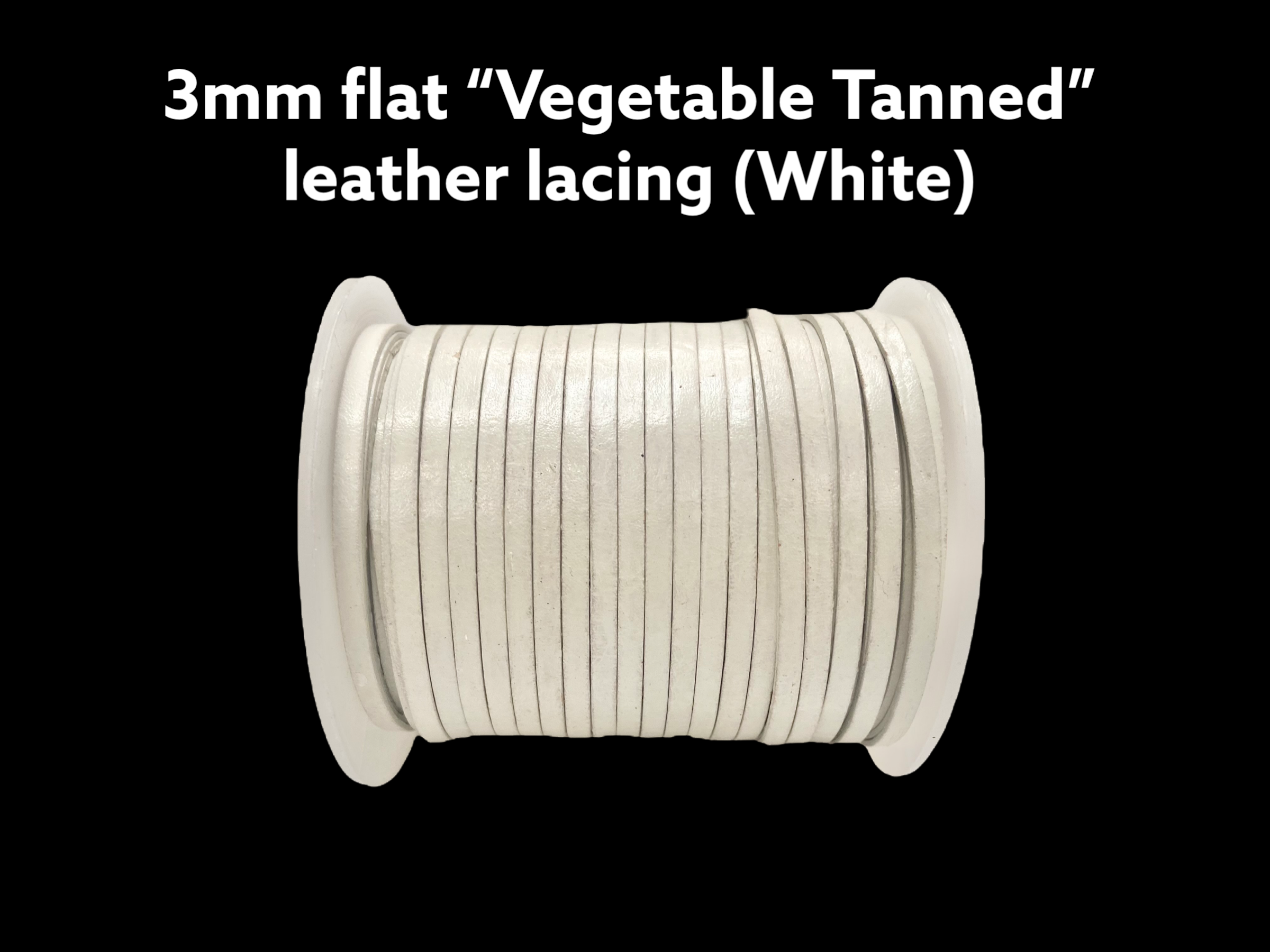 Vegetable Tanned "Flat" Leather Lacing Variants (3mm or 6mm).