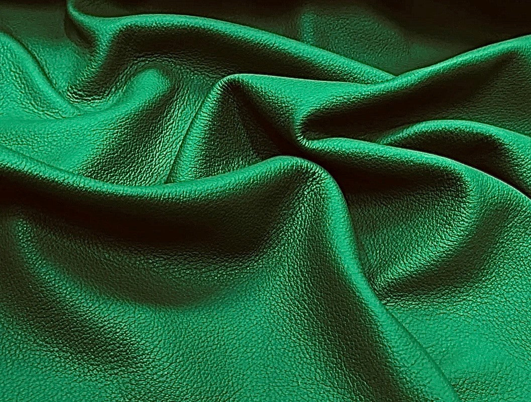 Biker Leaf Green, Print Assisted Leather Cow Side: (1.2-1.4mm 3oz).