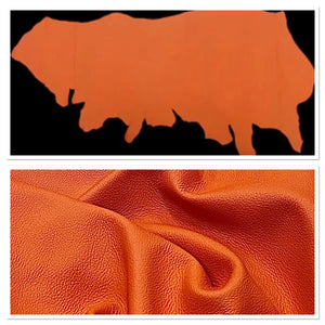 Biker Orange, Print Assisted Leather Cow Side: (1.2-1.4mm 3oz) 30