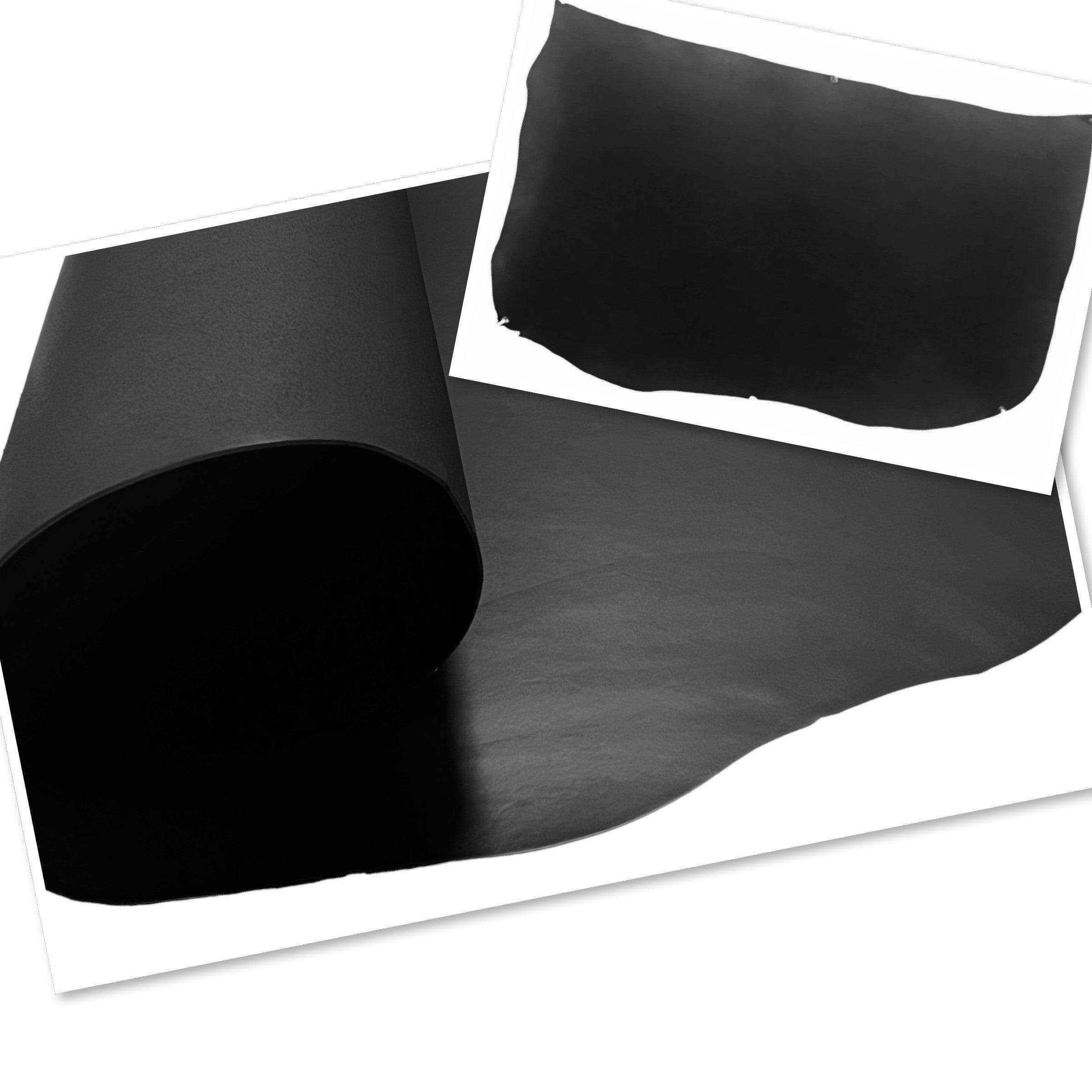 Black, Dyed Through : Vegetable Tanned Double Shoulder (1.8mm 4oz - 3.5mm 8oz).