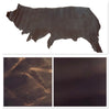 Dark Brown, Texas Crazy Horse : South American Pull Up Leather Cow Side : (1.8-2.0mm 5oz) 25
