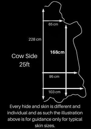 DeerCow White, Leather Cow Side : (1.3-1.5mm 3.5oz) 24