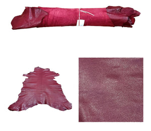 Deep Red Vegetable Tanned Goat Skin : (1.0-1.2mm 3oz) 8