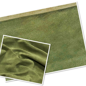 Economical Olive Calf Suede : (1.0-1.2mm 3oz) 15