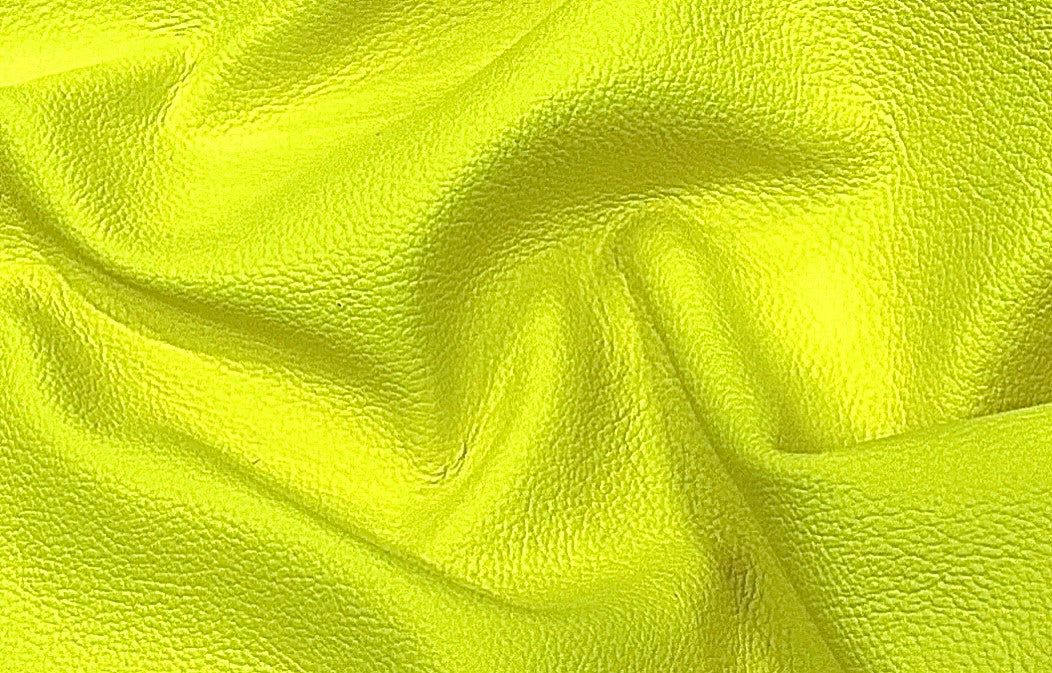 Biker Fluorescent Yellow, Print Assisted Leather Cow Side: (1.2-1.4mm 3oz) 29