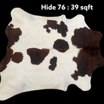 Natural Hair On Cow Hide : This Hide Is Perfect For Wall Hanging, Leather Rugs, Leather Upholstery & Leather Accessories. (Hide76)