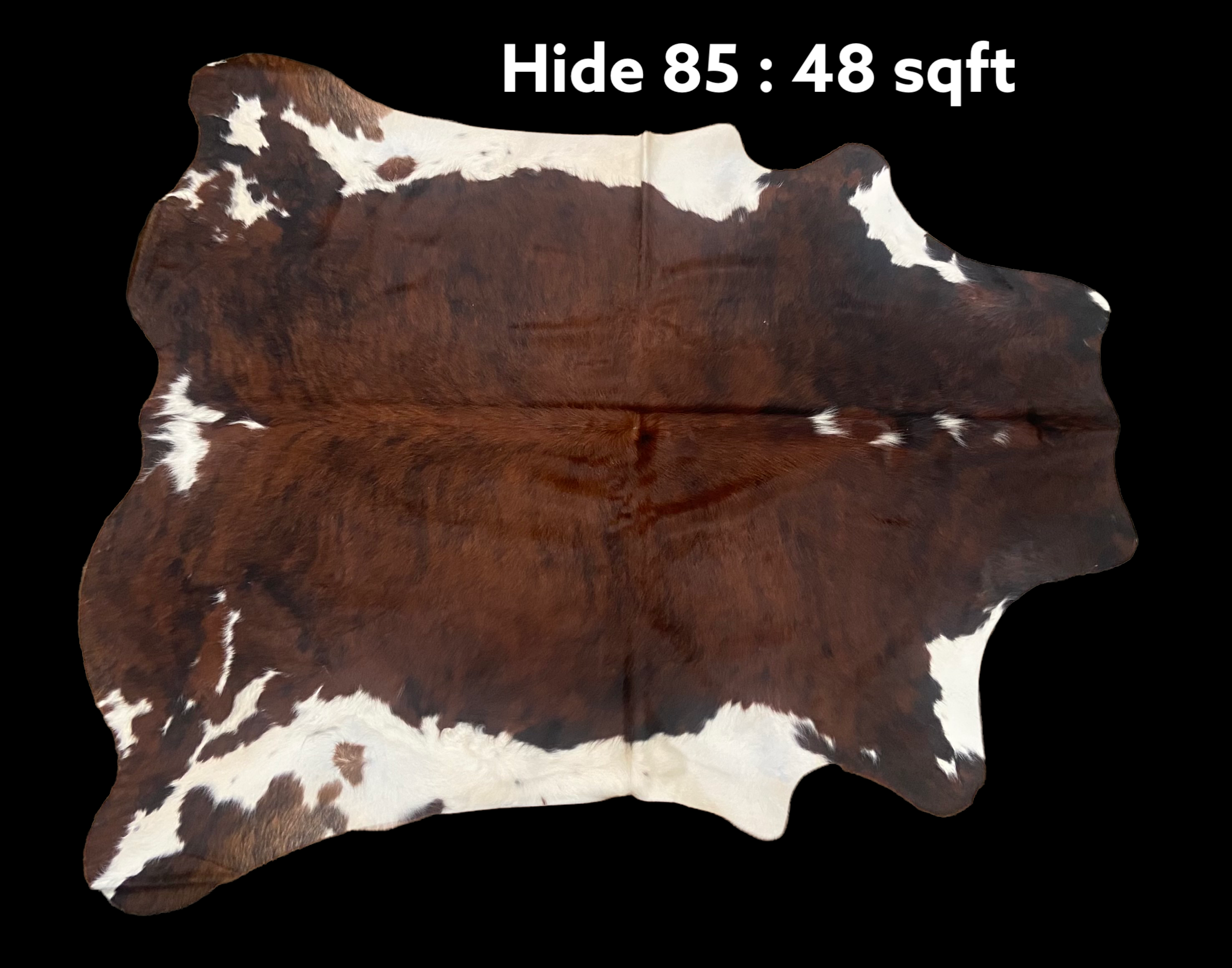 Natural Hair On Cow Hide : This Hide Is Perfect For Wall Hanging, Leather Rugs, Leather Upholstery & Leather Accessories. (Hide85)