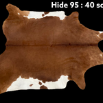 Natural Hair On Cow Hide : This Hide Is Perfect For Wall Hanging, Leather Rugs, Leather Upholstery & Leather Accessories. (Hide95)